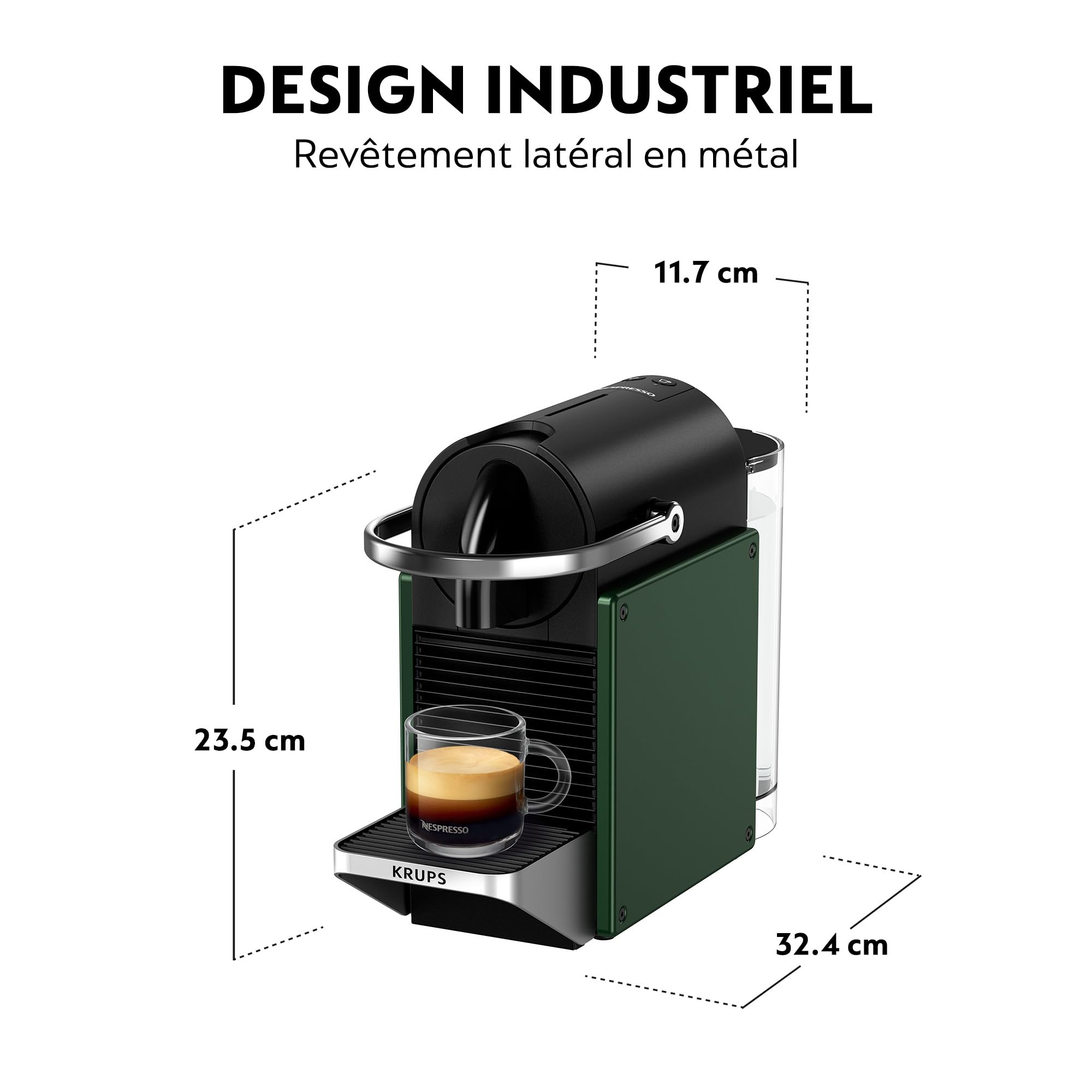 Cafetière Expresso Compacte Vert Foncé – 19 Bars, Arrêt Automatique | Ulvion