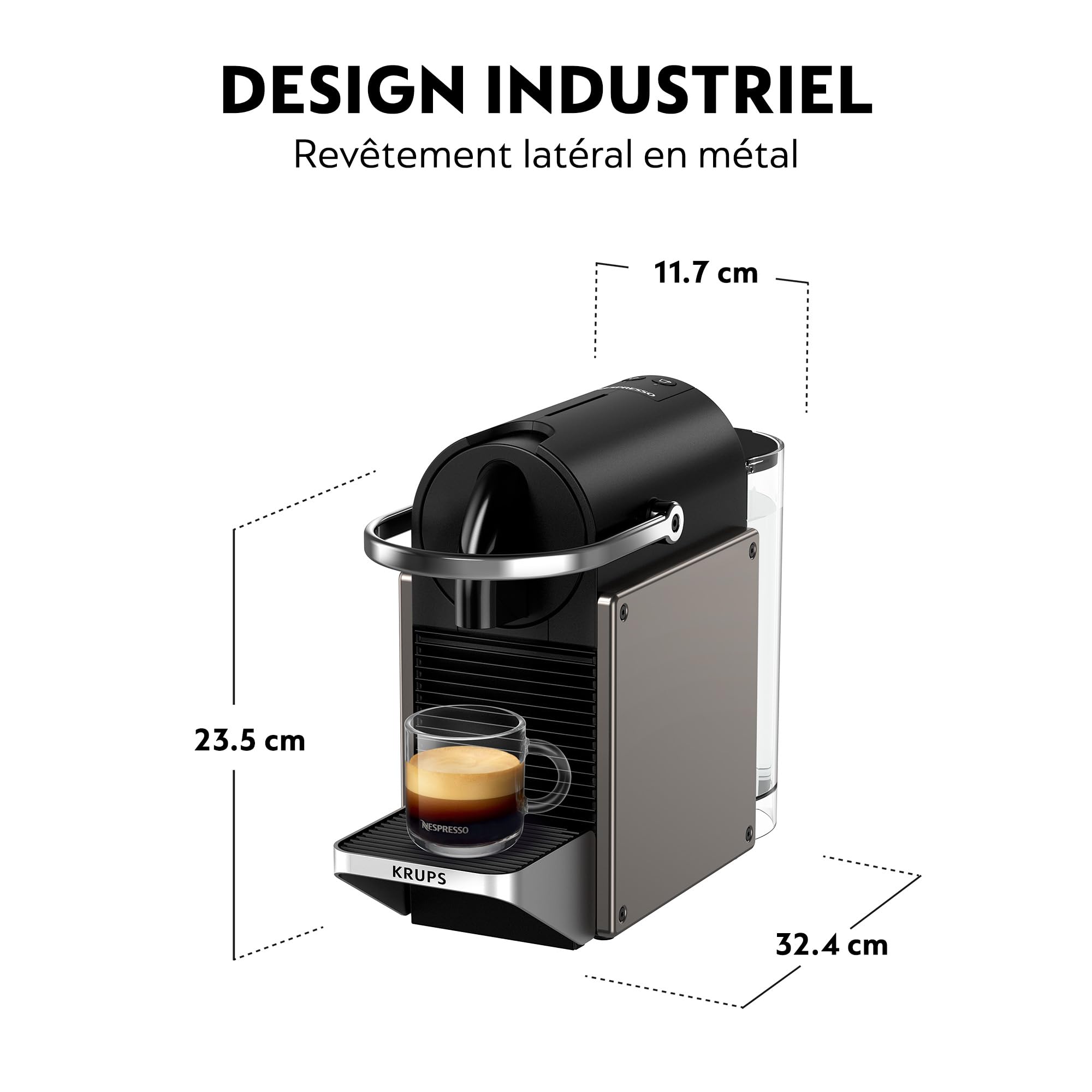 Cafetière Expresso Compacte Titanium – Haute Pression 19 Bars, Arrêt Auto | Ulvion