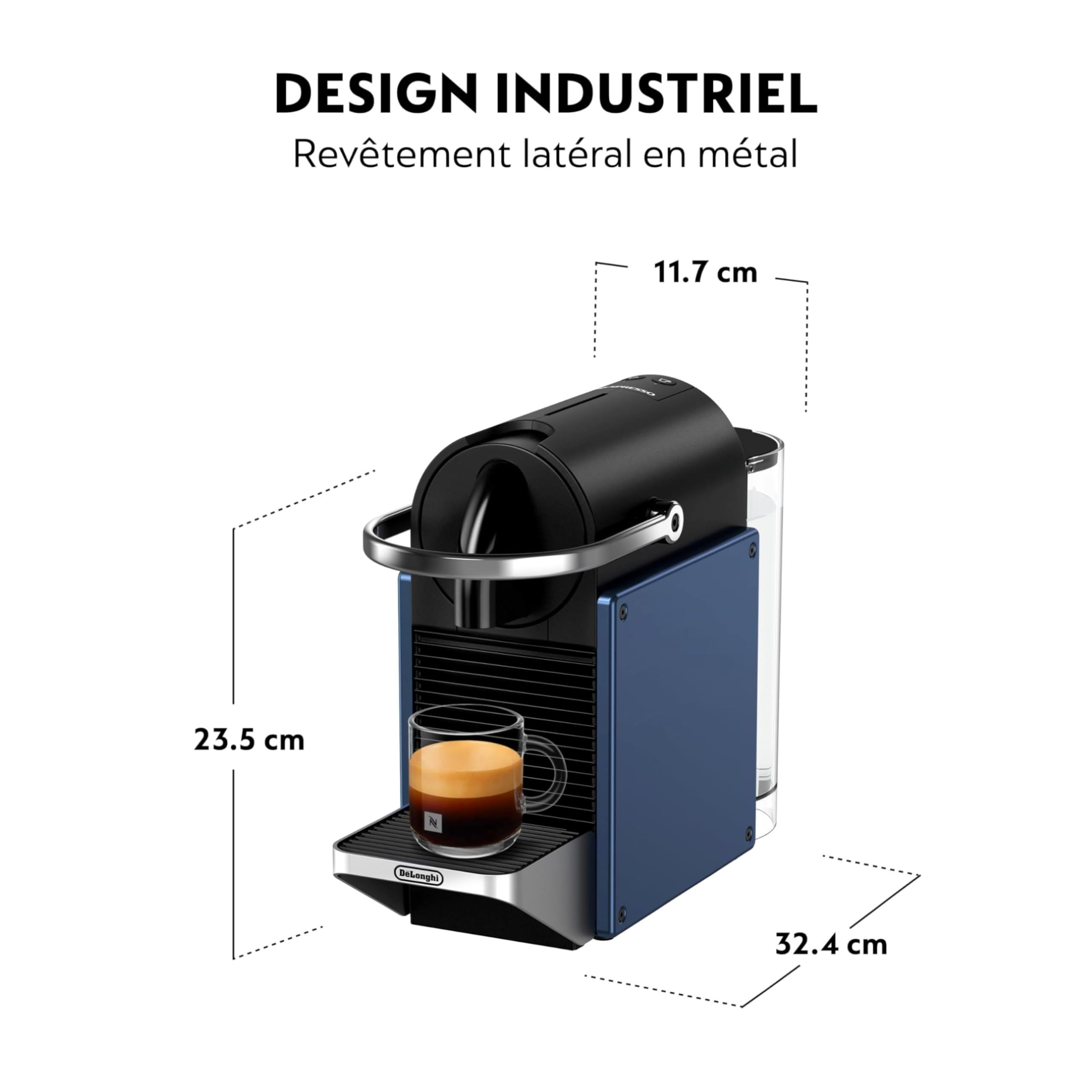 Cafetière Expresso Bleue Compacte – 19 Bars, Kit Inclus | Ulvion
